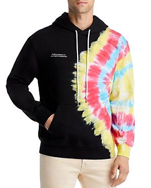 Purple Brand Partially Tie Dyed Hoodie