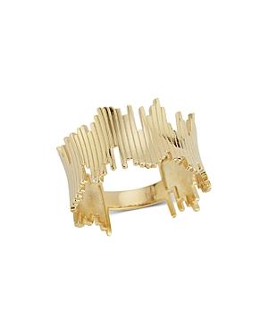 Bloomingdale's Large Ribbed Uneven Statement Ring In 14k Yellow Gold - 100% Exclusive