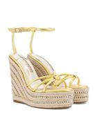 Sophia Webster Women's Alina Crystal Metallic Espadrille Wedge Sandals