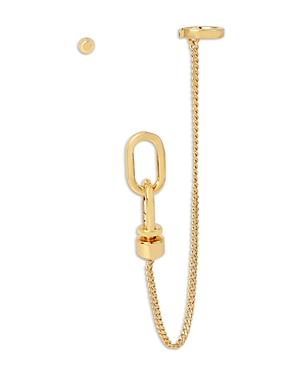 Allsaints Stud & Carabiner Swag Cuff Mismatch Earrings
