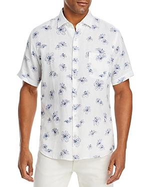 Peter Millar Hibiscus Beach Linen Floral Print Classic Fit Button Down Shirt
