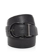 Salvatore Ferragamo Single Black Gancini Leather Belt