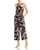 Joie Trenity Cotton Printed Sleeveless Cropped Wide-leg Jumpsuit