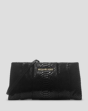 Michael Michael Kors Clutch - Daria Pleated Python Embossed