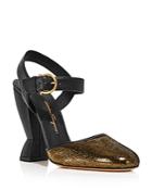 Salvatore Ferragamo Women's Gazania Suede Block-heel Pumps