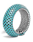 John Hardy Sterling Silver Dot Flex Cuff In Turquoise - 100% Exclusive