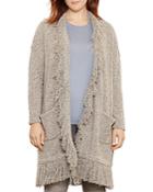 Lauren Ralph Lauren Plus Fringe Wool Blend Sweater