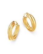 Bloomingdale's Twist Hoop Earrings In 14k Yellow Gold - 100% Exclusive