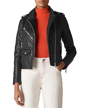 Whistles Agnes Pocket Leather Jacket