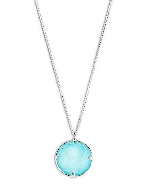 Ippolita Sterling Silver Rock Candy Turquoise & Rock Crystal Doublet Pendant Necklace, 31-35