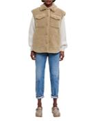 Maje Belier Faux Fur Vest