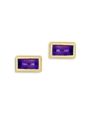 Bloomingdale's Amethyst Bar Stud Earrings In 14k Yellow Gold - 100% Exclusive