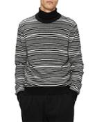 Ted Baker Lowther Textured Stripe Crewneck Sweater