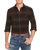 Polo Ralph Lauren Plaid Twill Suede Elbow Classic Fit Button-down Shirt