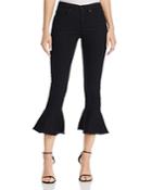 Blanknyc Ruffle-hem Cropped Jeans In Night Mania - 100% Exclusive