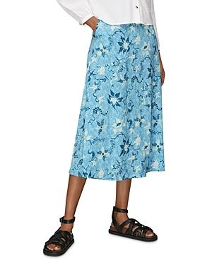Whistles Batik Garland Print Midi Skirt
