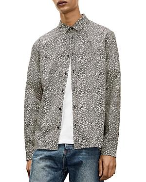 The Kooples Beige And Black Floral Shirt