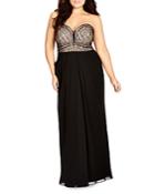 City Chic Motown Lace Bodice Gown