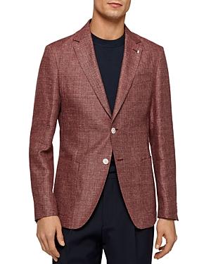 Boss Hanry Melange Linen/wool Slim Fit Sport Coat