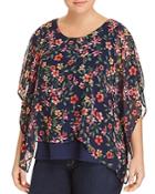 Status By Chenault Plus Layered Floral Top
