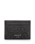 Bally Logo Embossed Leather Card Case