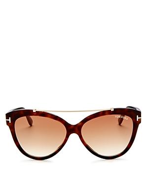 Tom Ford Livia Cat Eye Sunglasses, 57mm