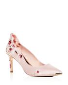 Ted Baker Women's Vyixyn Floral Satin Pointed Toe Pumps