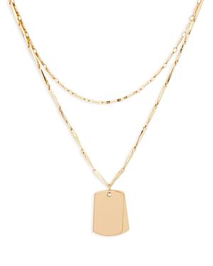 Aqua Double Tag Layered Pendant Necklace, 13.5-18.5 - 100% Exclusive
