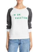 Wildfox I'm On Vacation Color Block Sweatshirt