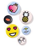 Bing Bang Nyc Classic Emoji Pins, Set Of 6