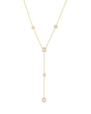 Roberto Coin 18k Yellow Gold Diamonds By The Inch Diamond Bezel Lariat Necklace, 16-18