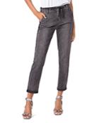 Paige Christy Drawstring Denim Pants In Faded Mist