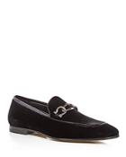 Salvatore Ferragamo Men's Velvet & Patent Leather Apron Toe Loafers