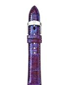 Michele Purple Snakeskin Watch Strap, 16mm