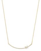 Own Your Story 14k Yellow Gold Linear Diamond Butterfly Bar Pendant Necklace, 18