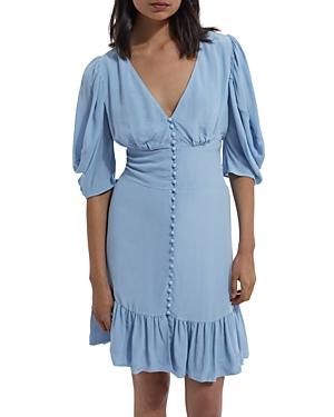 The Kooples Puff Sleeve Ruffled Dress