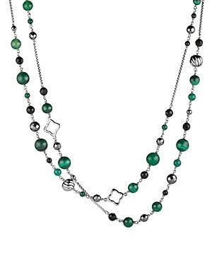 David Yurman Bead Necklace With Black Onyx & Hematine