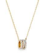 Adina Reyter 14k Yellow Gold Tiny Pave Diamond Beads Pendant Necklace, 16