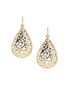 Sparkling Sage Cutout Teardrop Earrings - Compare At $75