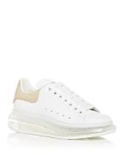 Alexander Mcqueen Women's Oversized Snake Embossed Heel & Transparent Sole Sneakers