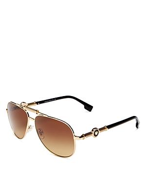 Versace Women's Brow Bar Aviator Sunglasses, 59mm