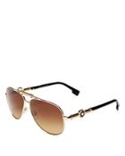 Versace Women's Brow Bar Aviator Sunglasses, 59mm