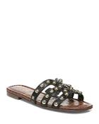 Sam Edelman Women's Bay 14 Ball Studded Leather Slide Sandals