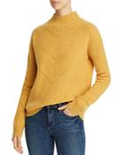 C By Bloomingdale's Pointelle Mock Neck Cashmere Sweater - 100% Exclusive