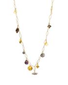 Chan Luu Mixed Stone Dangle Necklace In 18k Gold-plated Sterling Silver, 36