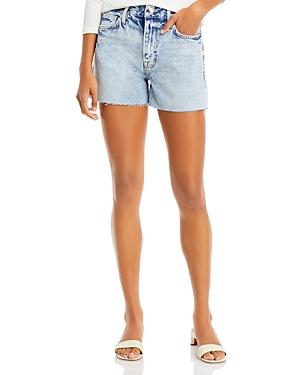 Frame Le Simone Raw Hem Denim Shorts In Richlake