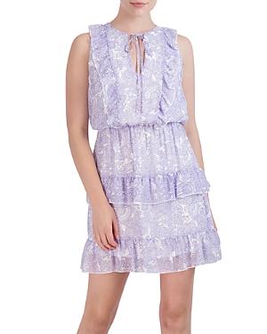 Laundry By Shelli Segal Floral Print Ruffle Trim Dress