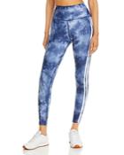 Aqua Tie Dyed Side Striped Leggings - 100% Exclusive
