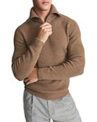 Reiss Melvile Half Zip Ribbed Sweater