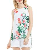 Vince Camuto Tropical High/low Tank Top